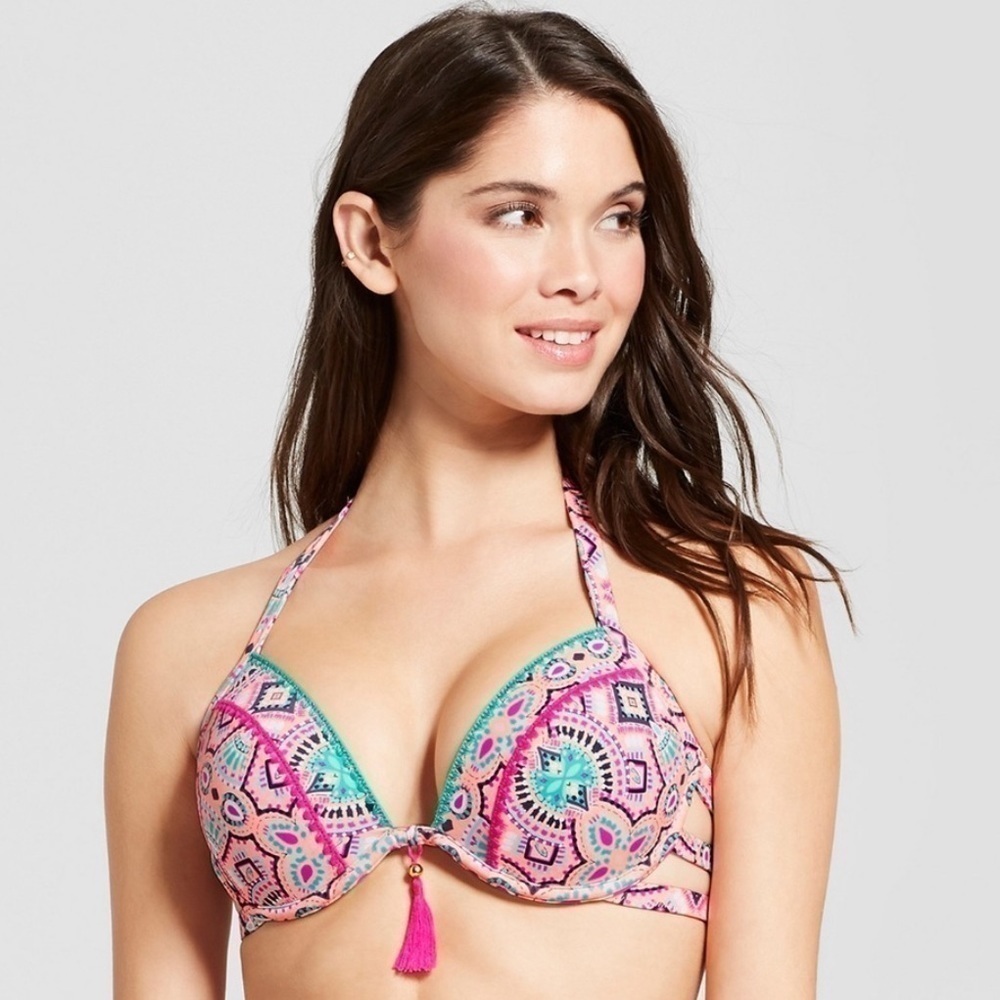 NWT Shade & Shore Push-up Bikini Top 34D